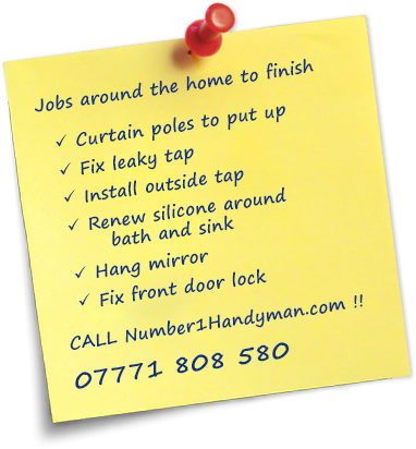 Jobs around the home to finish